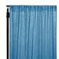 Velvet 12ft H x 52" W Drape/Backdrop Curtain Panel - Steele Blue