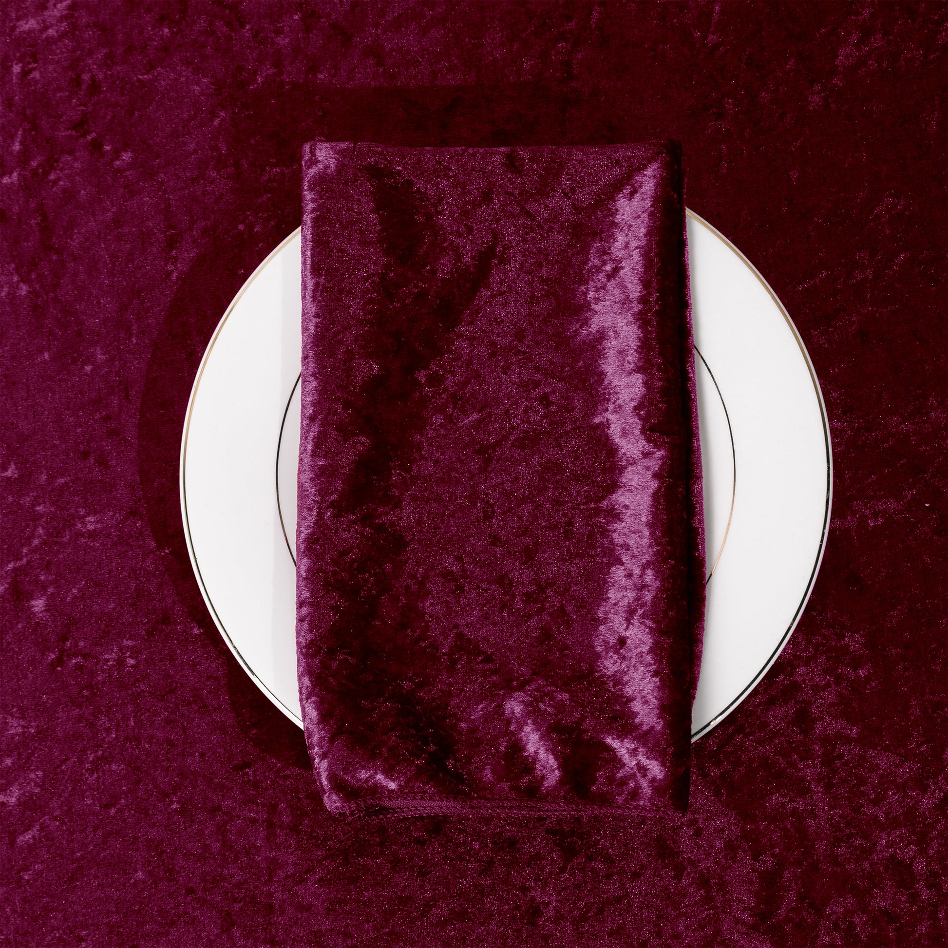 Velvet 20"x20" Linen Napkin - Cabernet