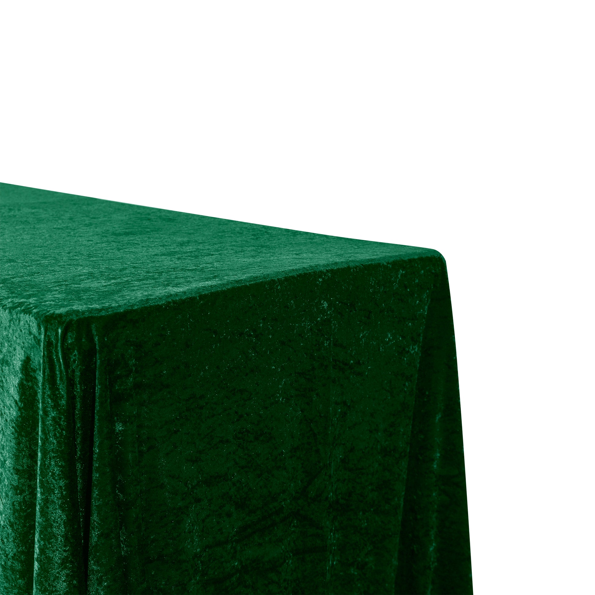 Velvet 90”x156” Rectangular Tablecloth Forest Green