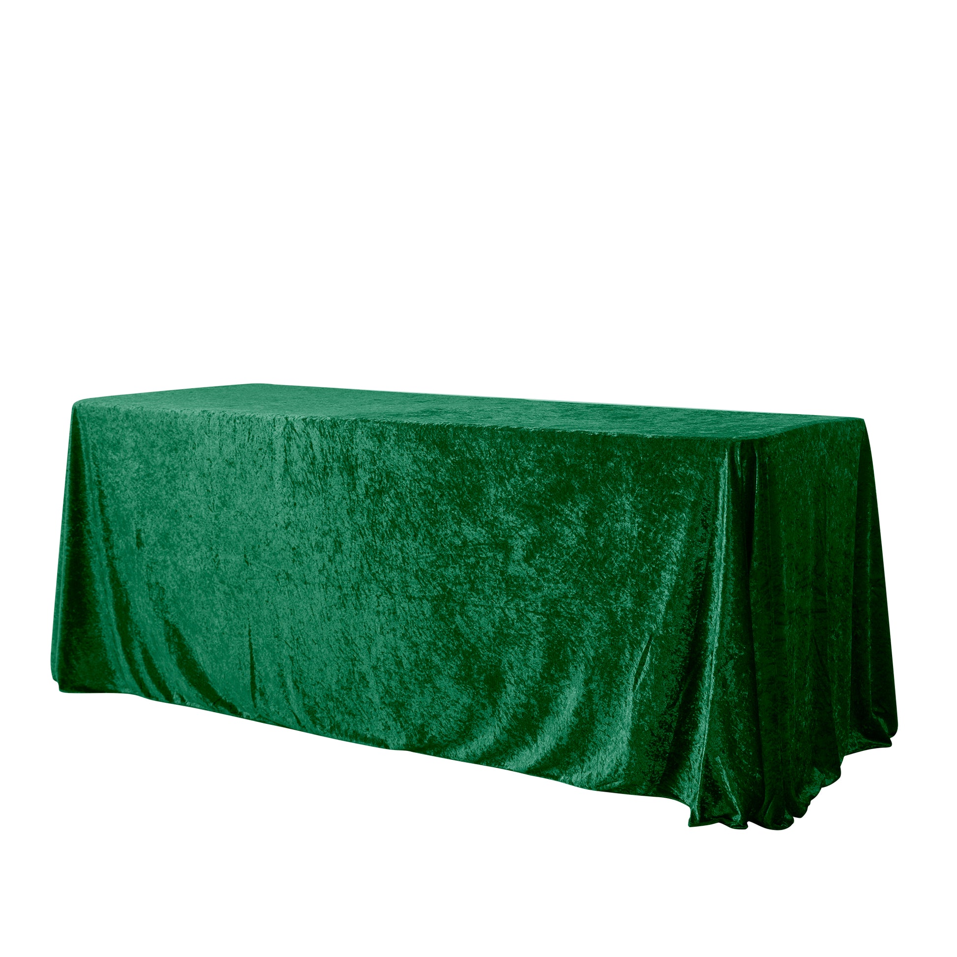 Velvet 90”x156” Rectangular Tablecloth Forest Green
