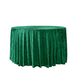 Velvet 132" Round Tablecloth - Forest Green