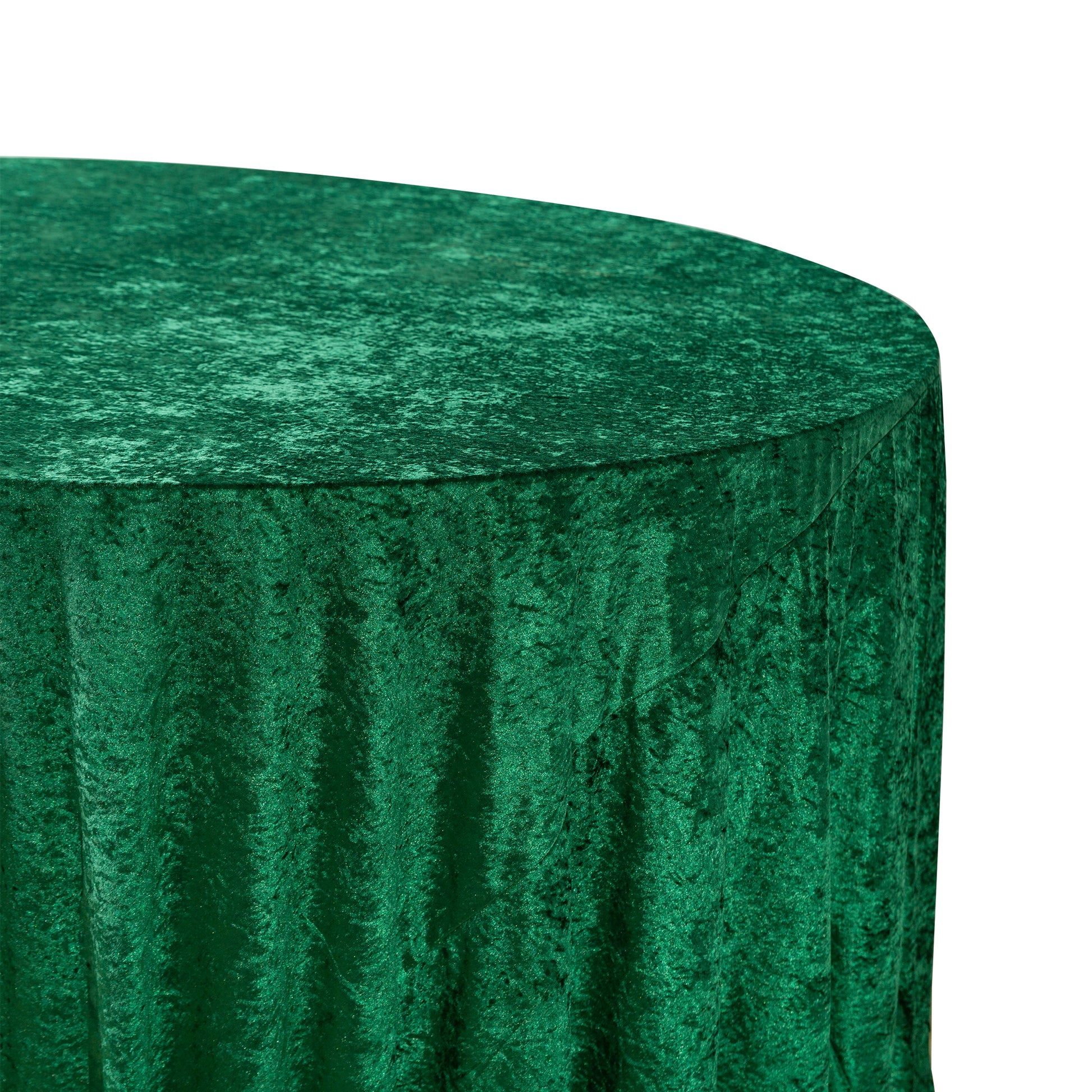 Velvet 120" Round Tablecloth - Forest Green
