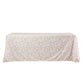 Vintage Lace Print Scuba 90"x156" Rectangular Tablecloth - Champagne/White - CV Linens