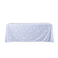 Vintage Lace Print Scuba Rectangular Tablecloth Dusty Blue/White