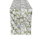 Vintage Lace Print Scuba Table Runner Olive Green/White - CV Linens
