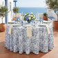 outdoor mediterranean setup with Vintage Mediterranean 120" Round Tablecloth