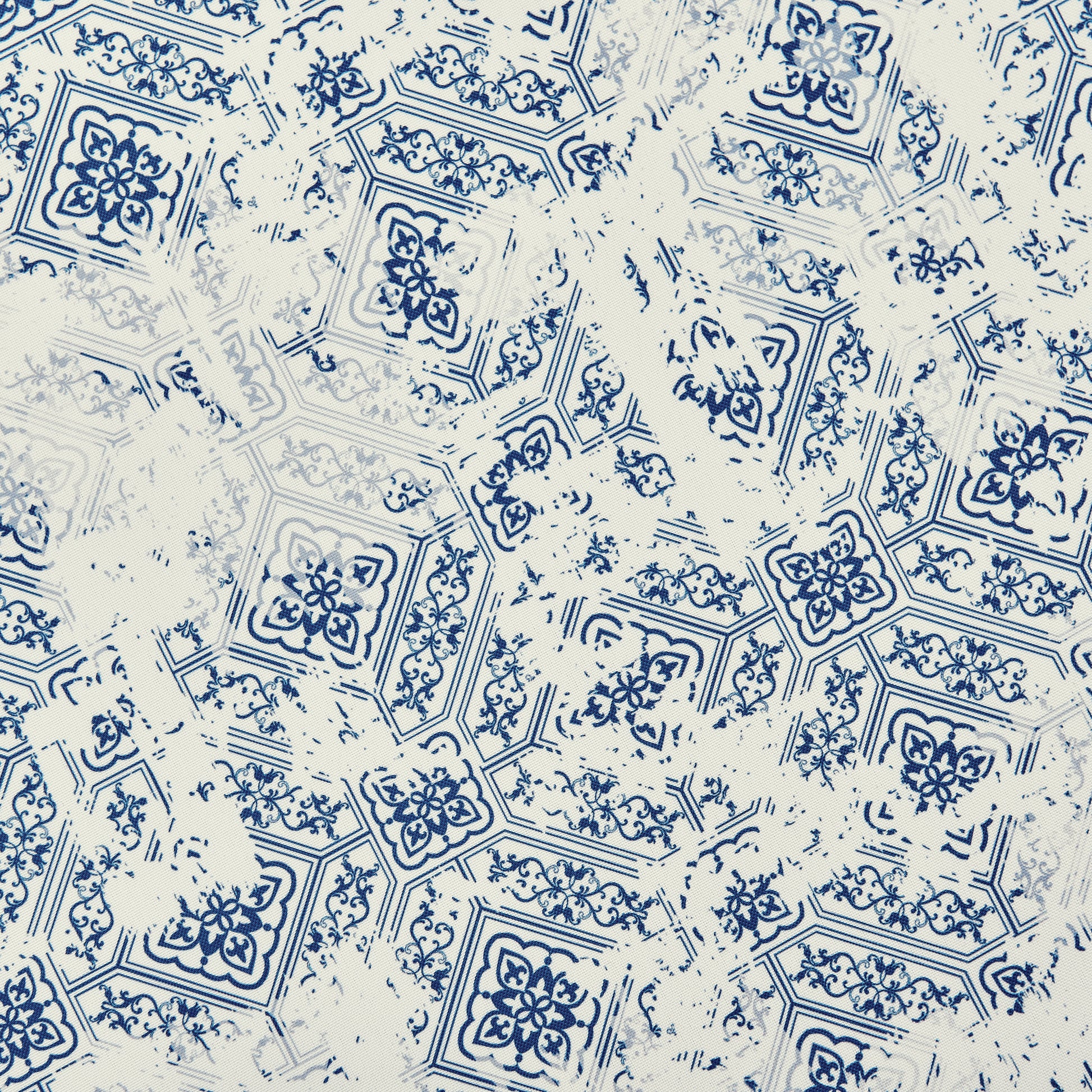 Vintage Mediterranean Print fabric close up