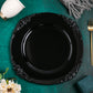 Vintage Round Charger Plate - Black