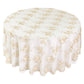Vintage Veil Embroidery 108" Round Tablecloth/Overlay Topper Champagne top view