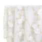 Vintage Veil Embroidery 108" Round Tablecloth/Overlay Topper Gold/Ivory