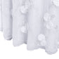 Vintage Veil Embroidery 108" Round Tablecloth/Overlay Topper White close up