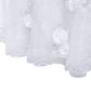 Vintage Veil Embroidery 108" Round Tablecloth/Overlay Topper White pattern details close up