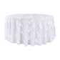 Vintage Veil Embroidery 108" Round Tablecloth/Overlay Topper White front view