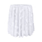 Vintage Veil Embroidery 108" Round Tablecloth/Overlay Topper White on a highboy/cocktail table