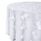 Vintage Veil Embroidery 108" Round Tablecloth/Overlay Topper White side view