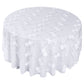Vintage Veil Embroidery 108" Round Tablecloth/Overlay Topper White top view