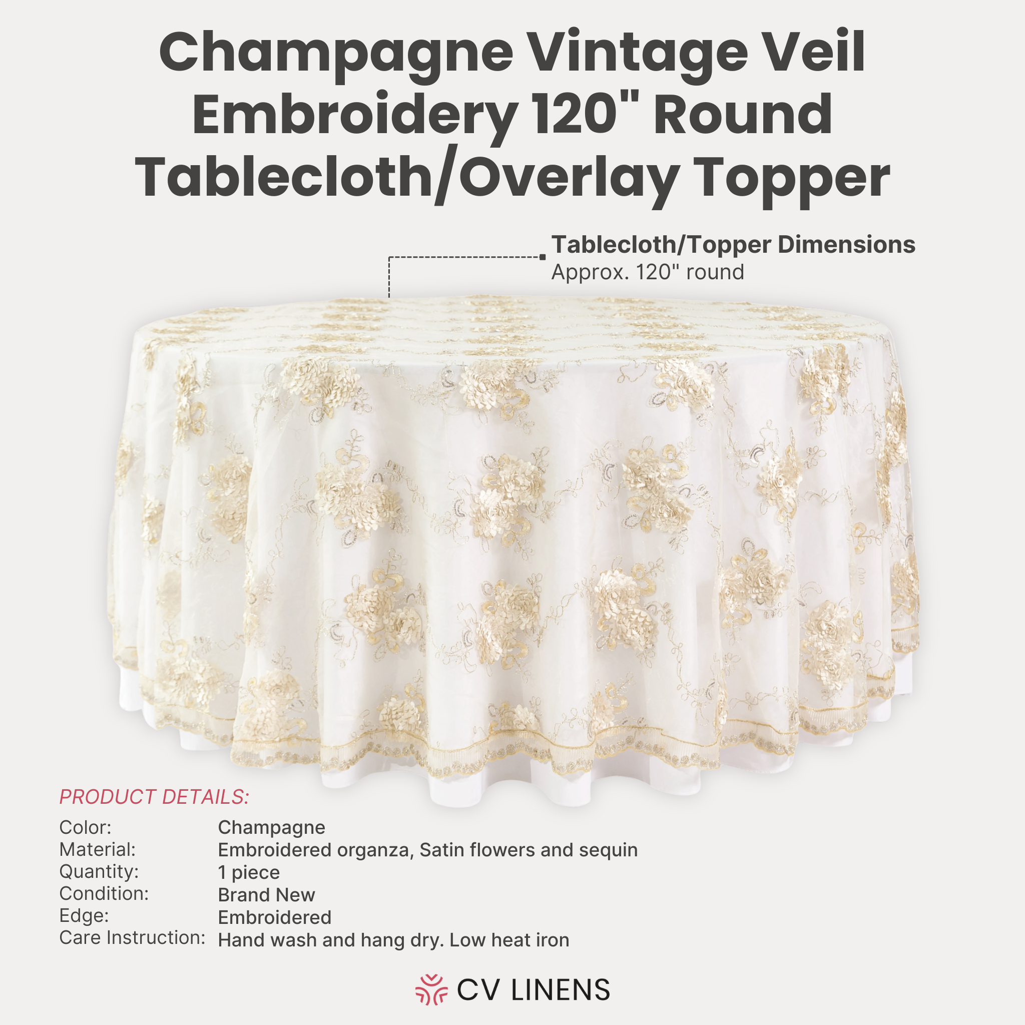 Vintage Veil Embroidery 120