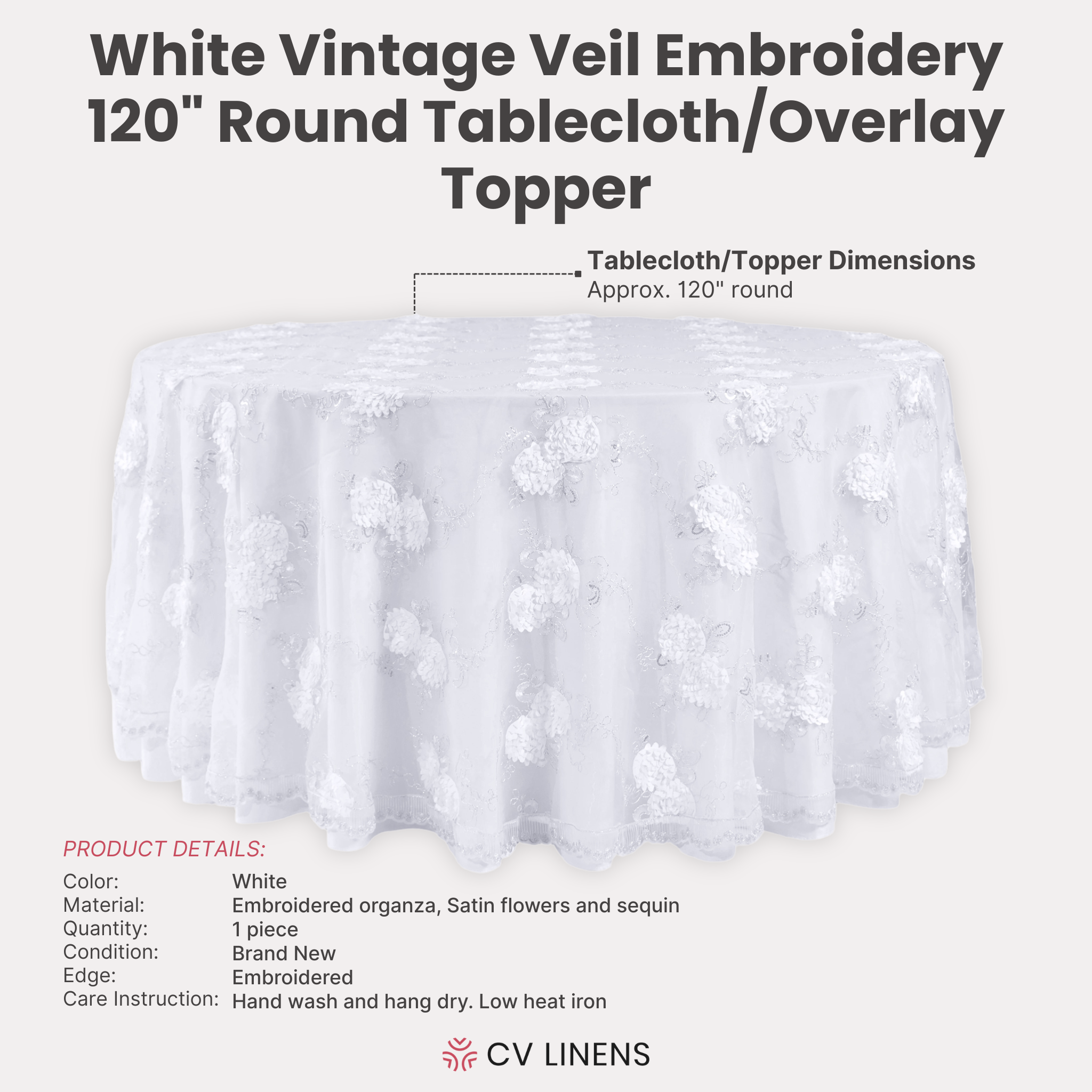 Vintage Veil Embroidery 120