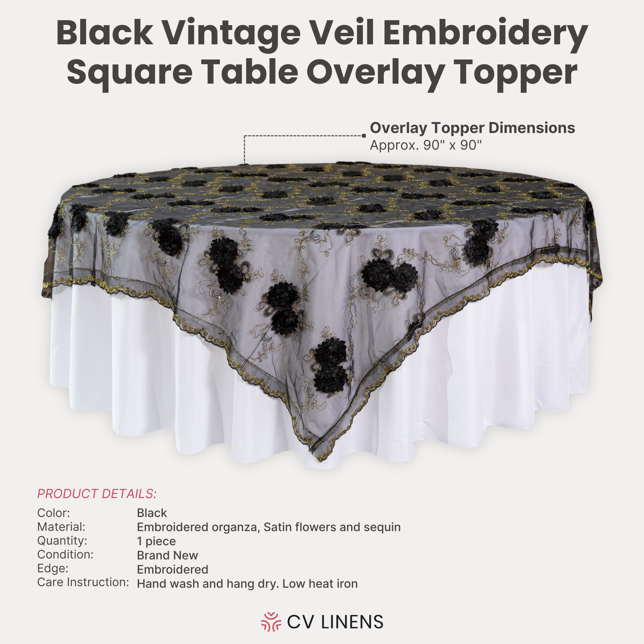 Vintage Veil Embroidery 90