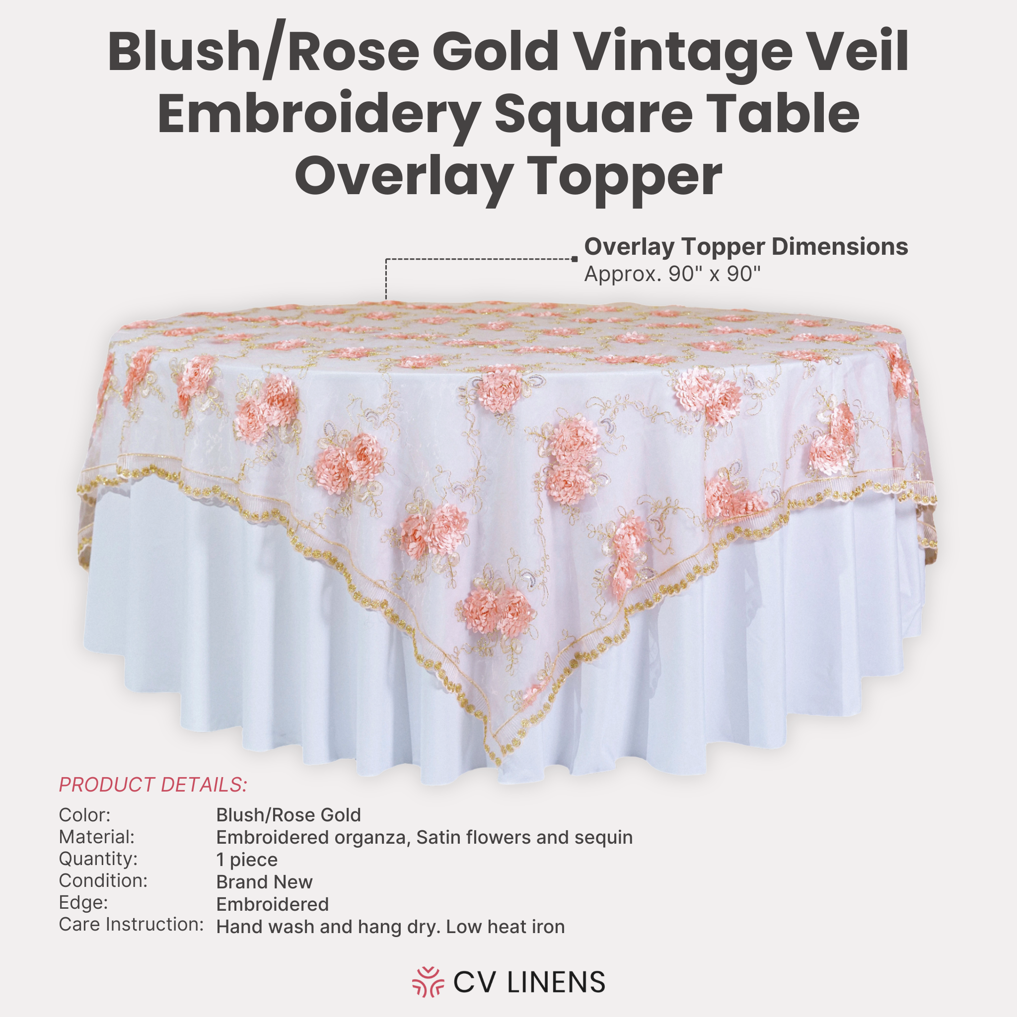 Vintage Veil Embroidery 90