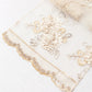 Vintage Veil Embroidery Table Runner Champagne edge close up