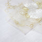 Vintage Veil Embroidery Table Runner Gold/Ivory serged edge finish