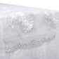 Vintage Veil Embroidery Table Runner White detail close up 