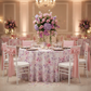 Watercolor Floral 132" Round Tablecloth - Pink