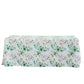 Watercolor Floral Print Rectangular Tablecloth 108"x156" Green front view