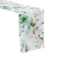 Watercolor Floral Table Runner Green angled view