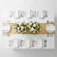 Wave Sequin Mesh Table Runner 12"x108" - Gold
