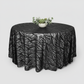 Wave Sequin Mesh Tablecloth 120" Round - Black