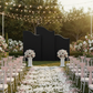 garden wedding reception with Wave Top Chiara Arch Backdrop Frame Stands 3pc/set and Spandex Arch Covers for Heavy Duty Wave Frame Backdrop 3pc/set - Black
