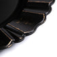 Waved Scalloped Acrylic 13" Charger Plate - Black & Gold