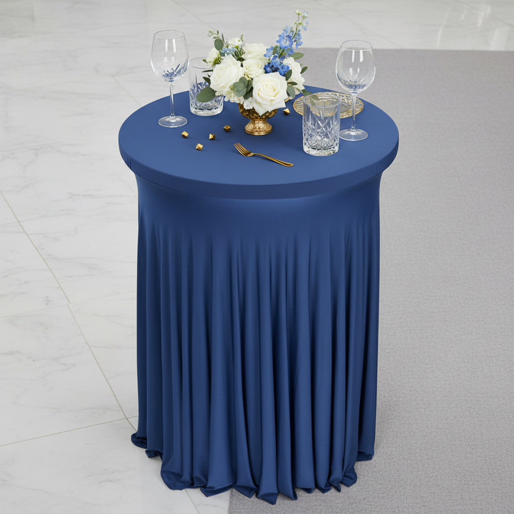 Spandex Wavy Cocktail Table Cover 30