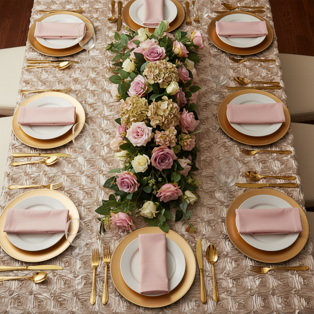 Wedding Rosette Satin 90