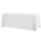 90"x132" Rectangular Premium Polyester Tablecloth (Square Corners) White full view
