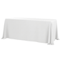 90"x156" Rectangular Premium Polyester Tablecloth (Square Corners) White full view