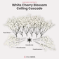Cherry Blossom Ceiling Cascade White infographic showing contents