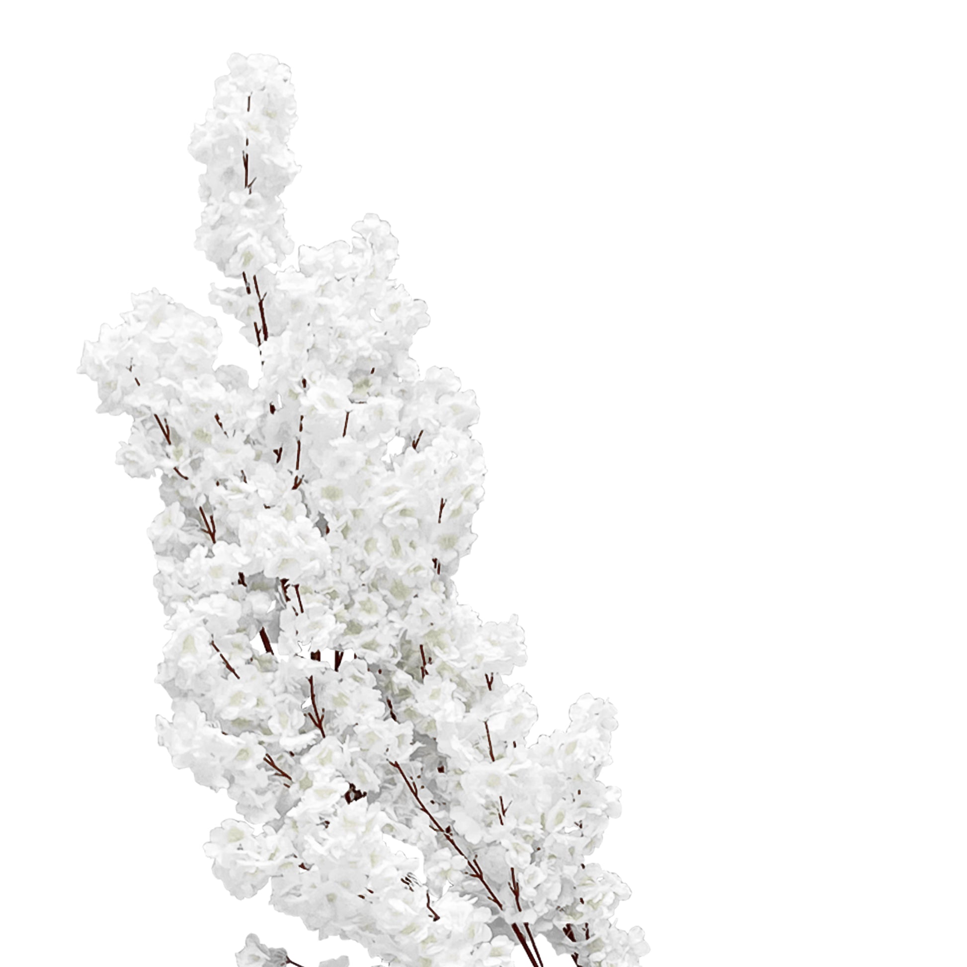 White Cherry Blossom Crescent Arch Backdrop smalller corner close up
