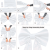 Giant Bow Backdrop White assembly infographic