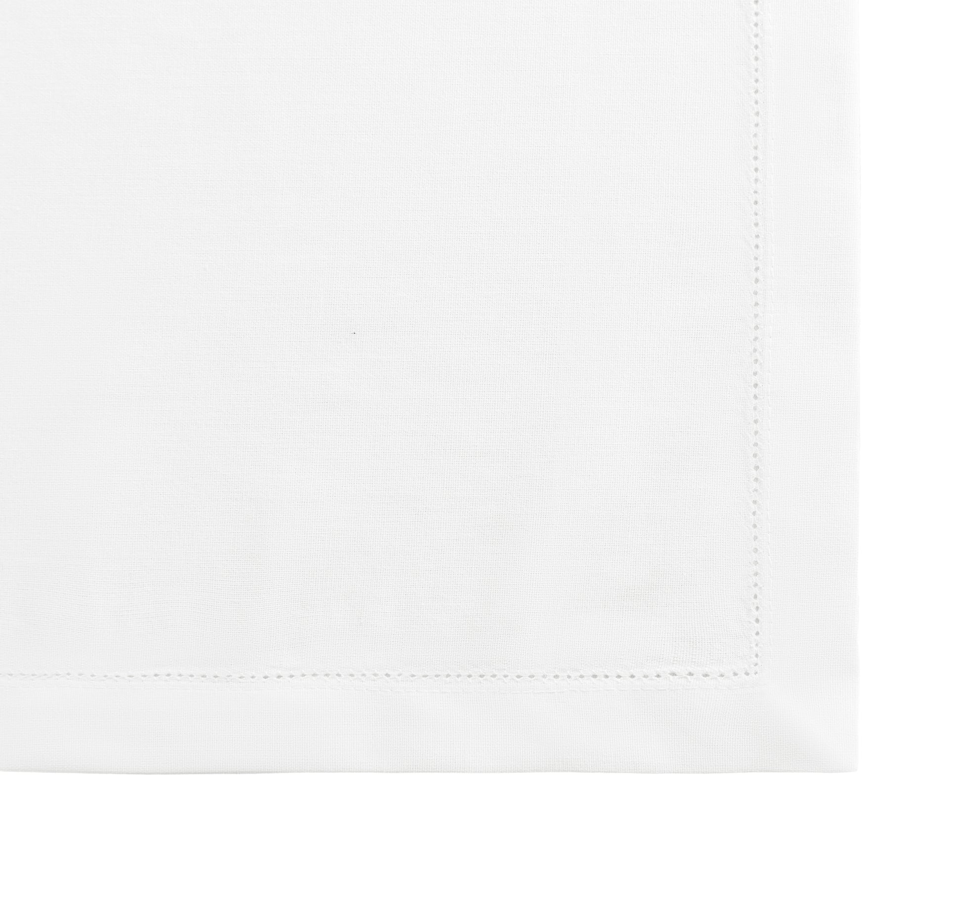 Hemstitch Linen Napkins White corner close up