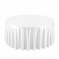 Premium Satin (Wrinkle-Resistant) 108" Round Tablecloth - White - CV Linens