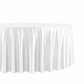 Premium Satin (Wrinkle-Resistant) 108" Round Tablecloth - White - CV Linens
