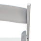 White Resin Folding Chair 4pc/pk back rest corner close up