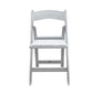 White Resin Folding Chair 4pc/pk front view