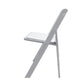 White Resin Folding Chair 4pc/pk side view