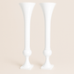Set of 2 Metal Trumpet Centerpiece Vases - White - CV Linens