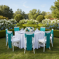 Wide Satin Chair Sash - Dark Turquoise
