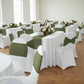 Ruffled Spandex Chair Band Willow Green - Wedding Reception